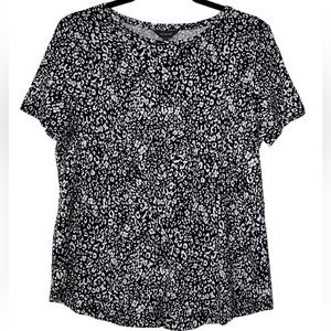 The Limited Black Small Leopard Printed Short Sleeve